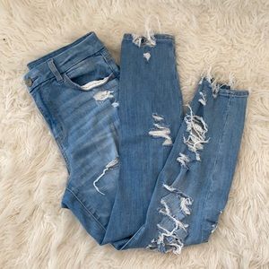 Distressed jeans